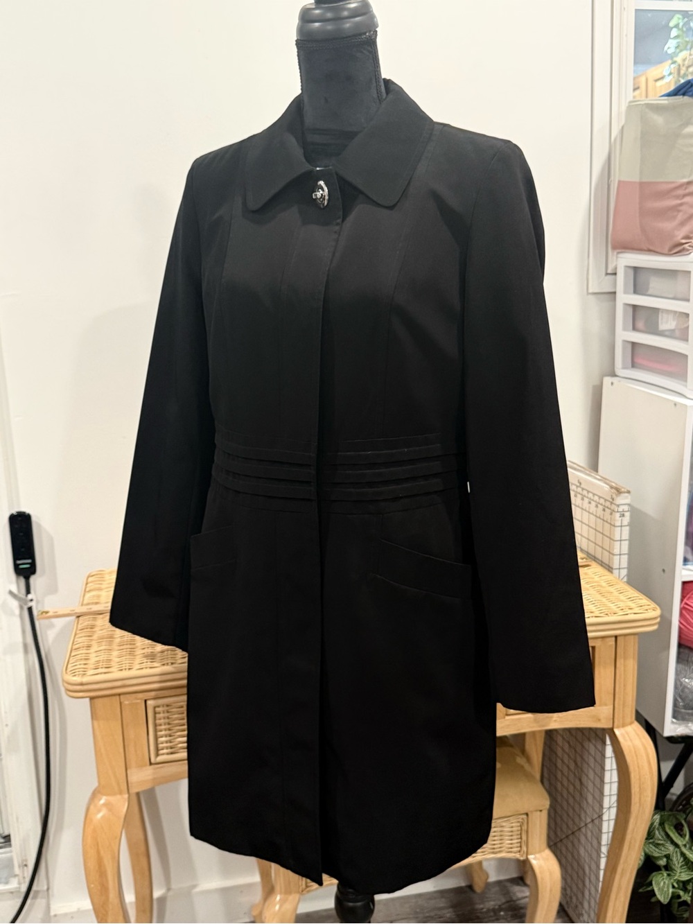 Anne Klein Black Trench Coat
